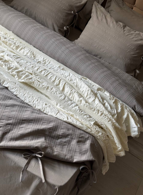 Постільна білизна Saheser Lucca gri євро 200х220 jacquard