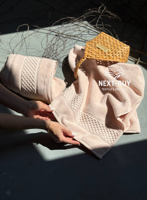 Набір бавовняних рушників Cestepe Soft touch pink 2шт