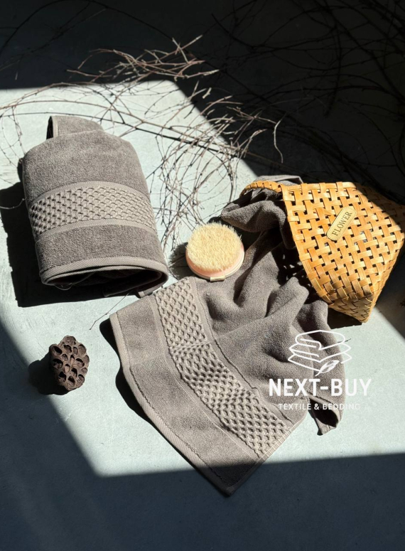 Набір бавовняних рушників Cestepe Soft touch mink 2шт