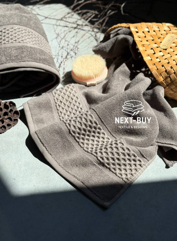 Набір бавовняних рушників Cestepe Soft touch mink 2шт