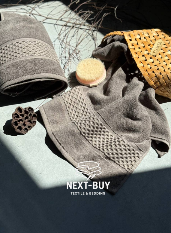 Набір бавовняних рушників Cestepe Soft touch mink 2шт