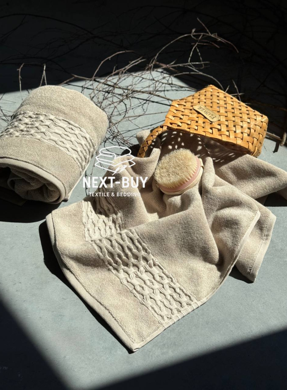 Набір бавовняних рушників Cestepe Soft touch bej 2шт