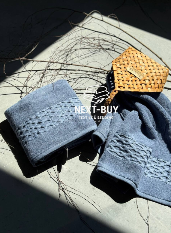 Набір бавовняних рушників Cestepe Soft touch blue 2шт