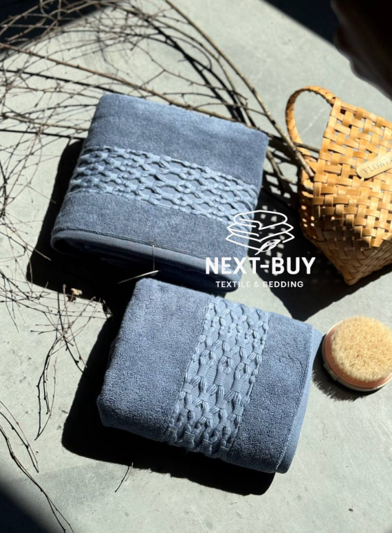 Набір бавовняних рушників Cestepe Soft touch blue 2шт