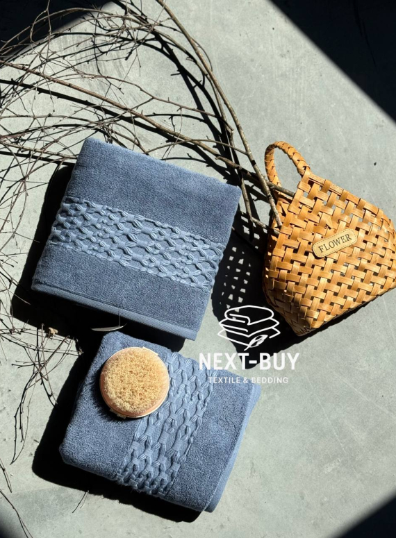 Набір бавовняних рушників Cestepe Soft touch blue 2шт