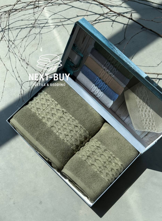 Набір бавовняних рушників Cestepe Soft touch yesil 2шт