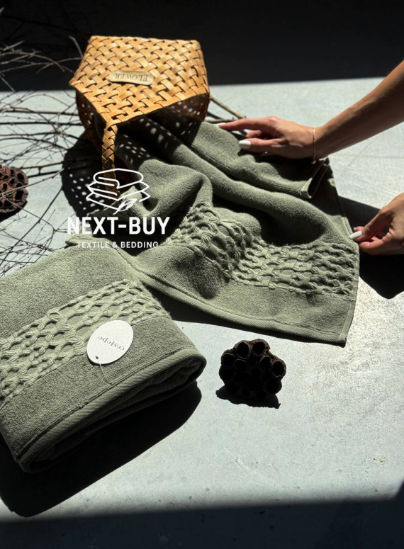 Набір бавовняних рушників Cestepe Soft touch yesil 2шт