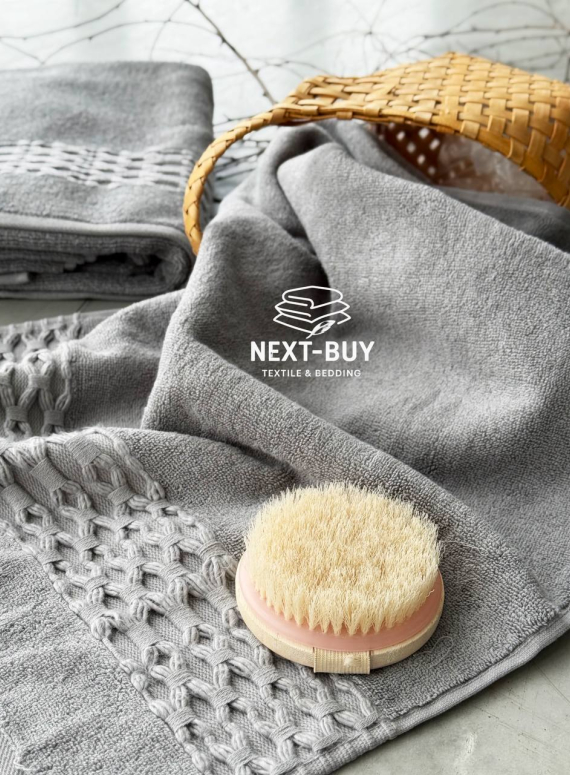 Набір бавовняних рушників Cestepe Soft touch gri 2шт