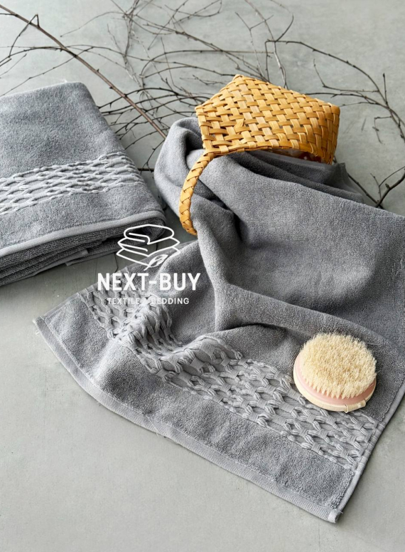 Набір бавовняних рушників Cestepe Soft touch gri 2шт