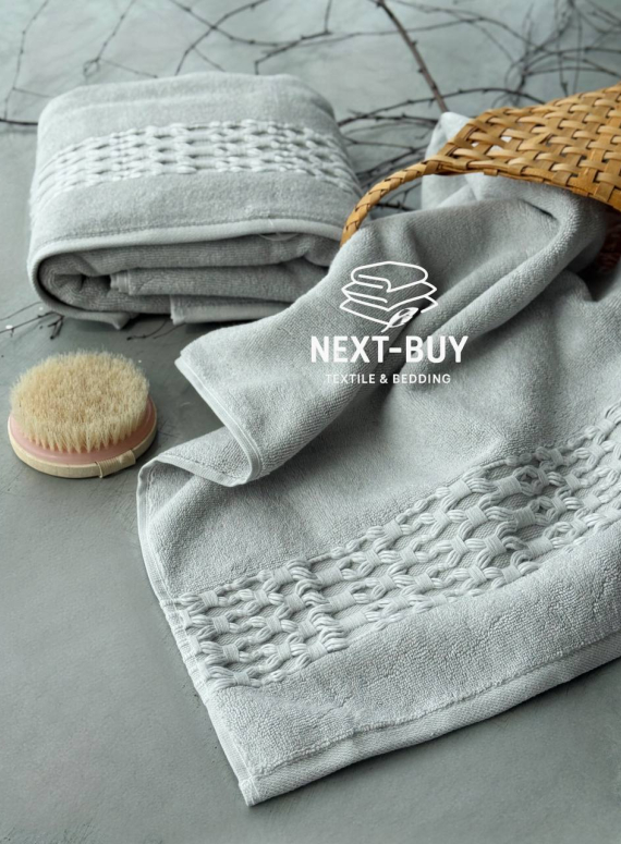Набір бавовняних рушників Cestepe Soft touch light gri 2шт