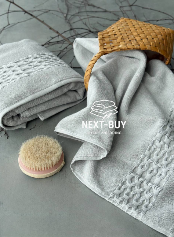 Набір бавовняних рушників Cestepe Soft touch light gri 2шт