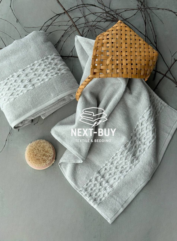 Набір бавовняних рушників Cestepe Soft touch light gri 2шт