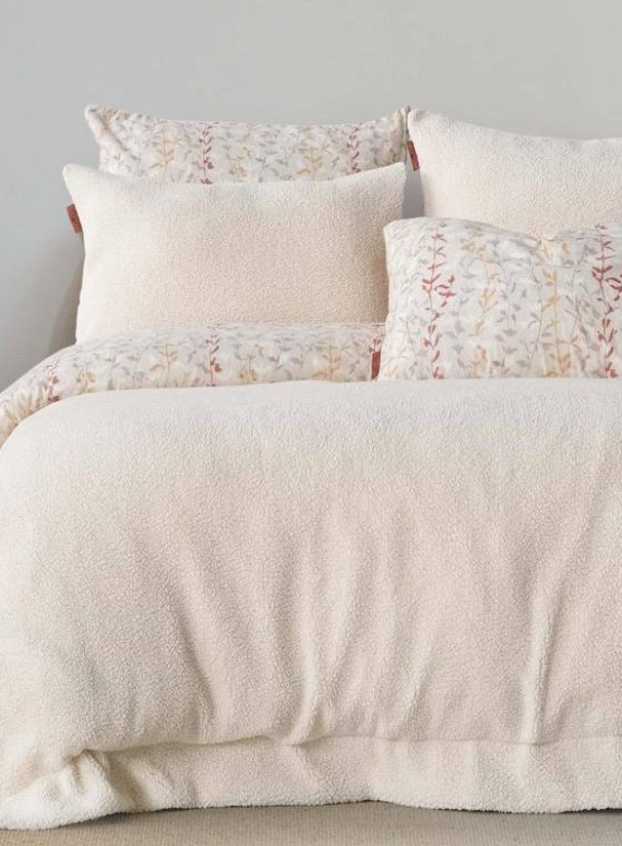 Зимовий комплект постільної білизни двосторонній Sherwood Kiremit-Krem  євро Туреччина