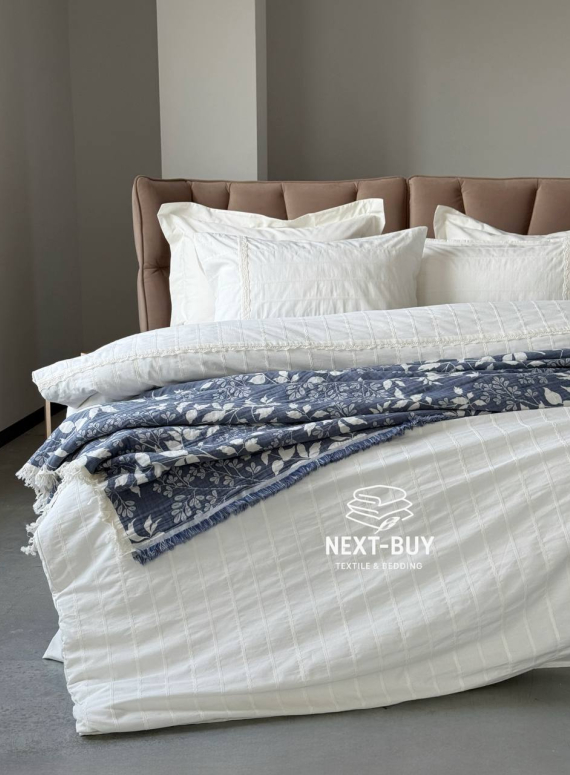 Постільна білизна з простирадлом на резинці Saheser Jasmin Krem