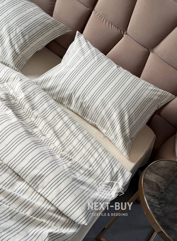 Постільна білизна Saheser Notta antrasit євро 200х220