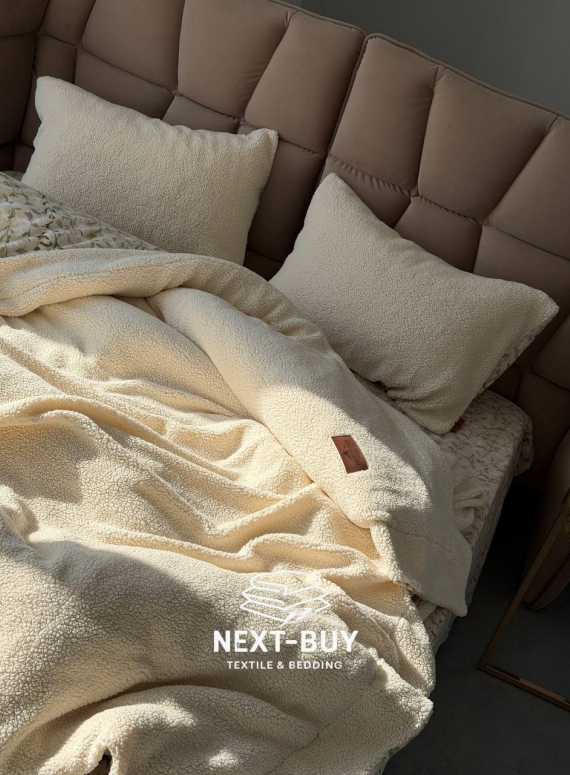 Зимовий комплект постільної білизни двосторонній Sherwood Krem євро Туреччина