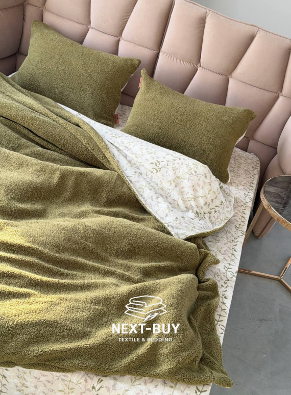 Зимний комплект постельного белья двухсторонний Sherwood Haki евро Турция