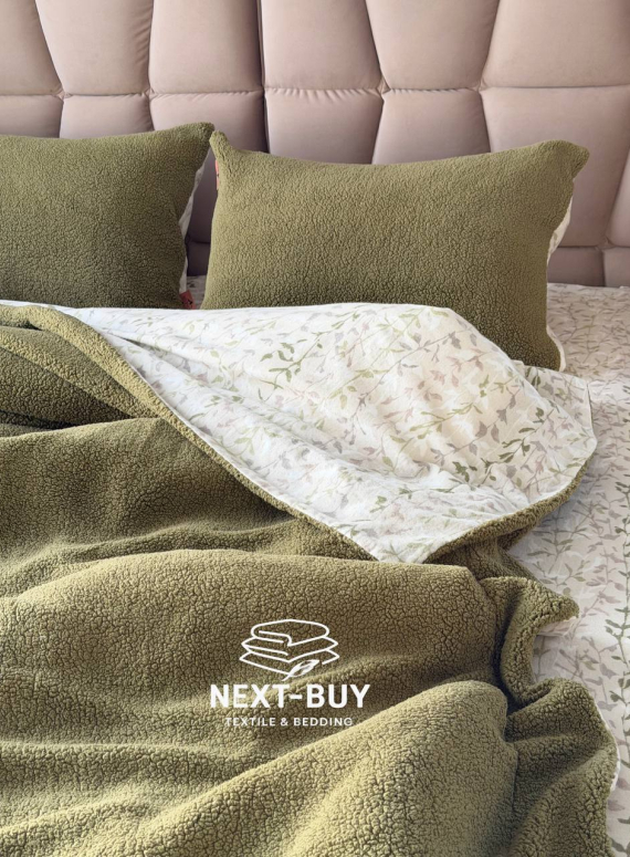 Зимний комплект постельного белья двухсторонний Sherwood Haki евро Турция