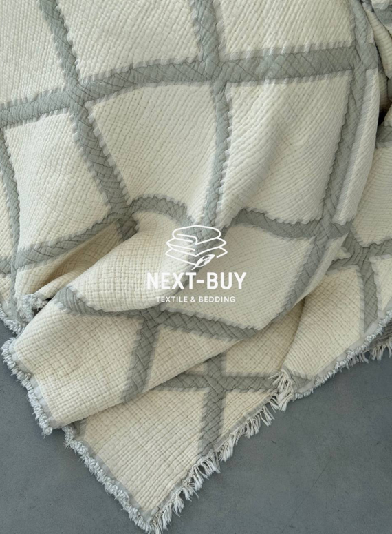 Муслиновое покрывало Sage bloom Olive евро Турция