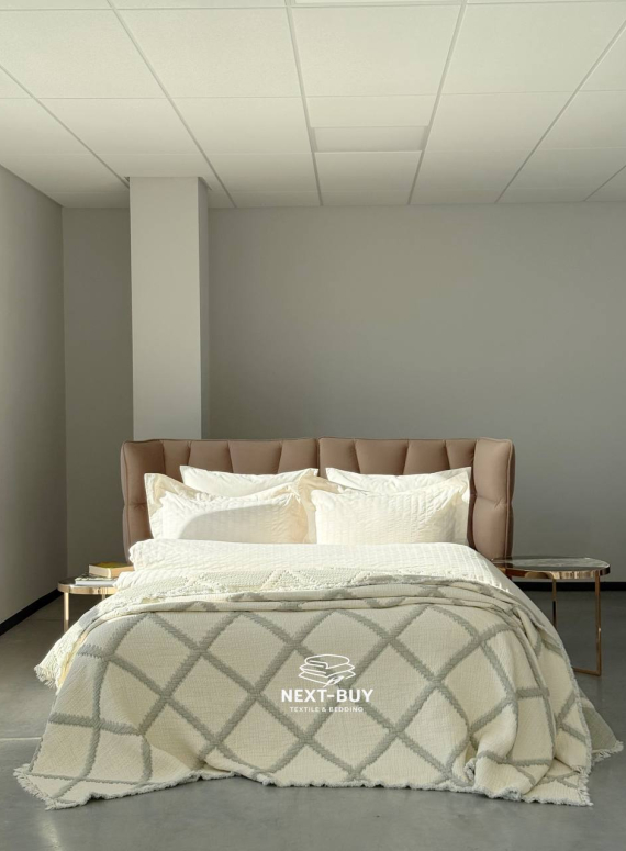 Муслиновое покрывало Sage bloom Olive евро Турция