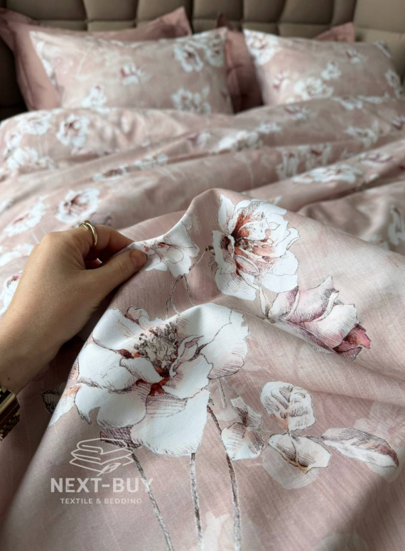 Постільна білизна сатин 300 TC Saheser MODEL ROMANTICA Євро | Туреччина