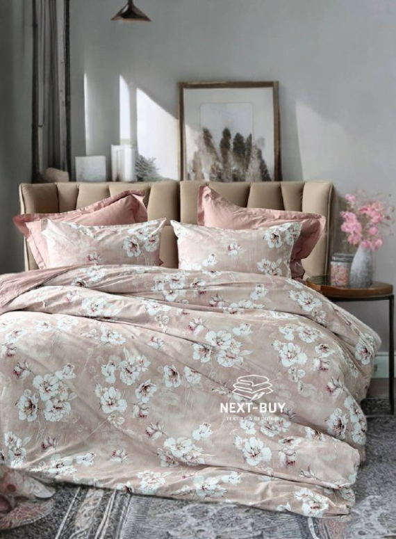 Постільна білизна сатин 300 TC Saheser MODEL ROMANTICA Євро | Туреччина