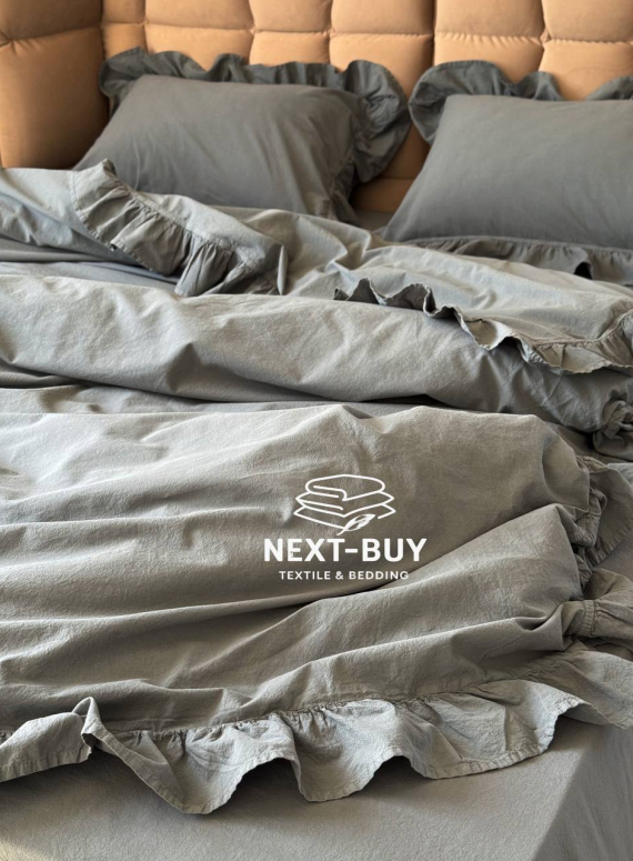 Ексклюзивна постільна білизна Limasso Exclusive  Castle rock 200x220 з вареної бавовни