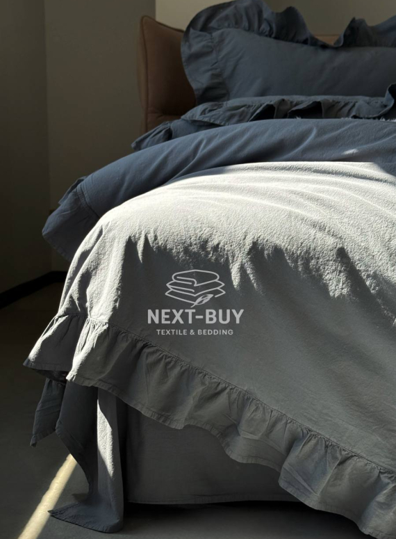 Ексклюзивна постільна білизна Limasso Exclusive  Castle rock 200x220 з вареної бавовни