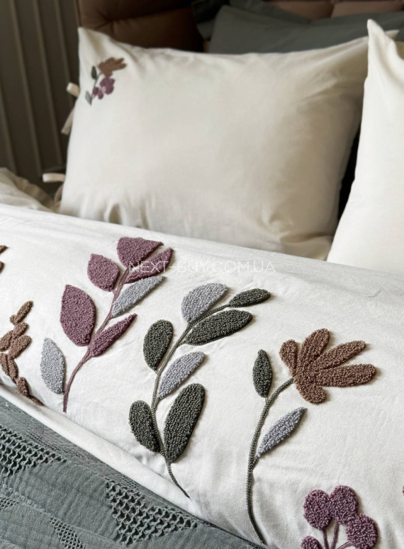 Постільна білизна з піке Saheser Paula Haki євро 200х220