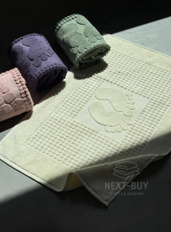 Натуральний килимок-рушник для ніг Febo Ayak paspas krem 50x70