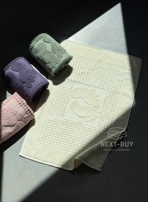 Натуральний килимок-рушник для ніг Febo Ayak paspas krem 50x70