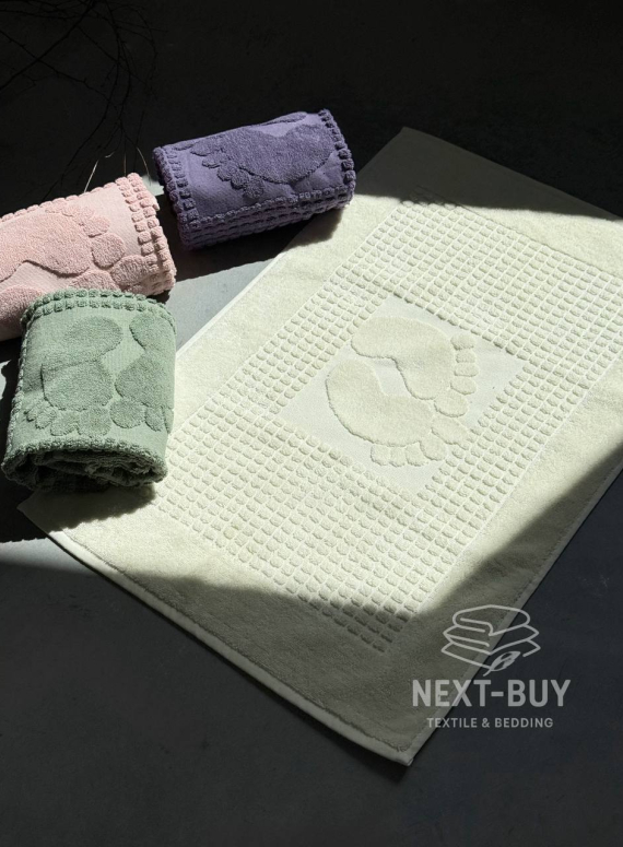 Натуральний килимок-рушник для ніг Febo Ayak paspas krem 50x70