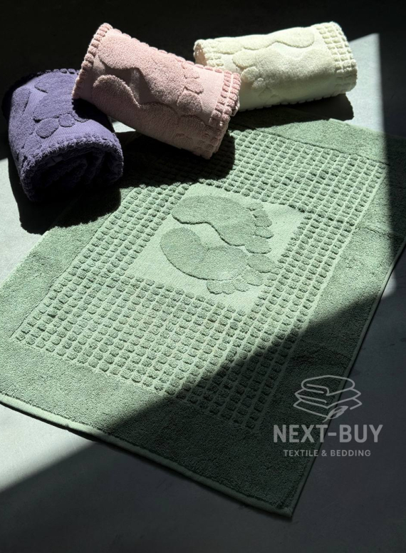 Натуральний килимок-рушник для ніг Febo Ayak paspas green 50x70