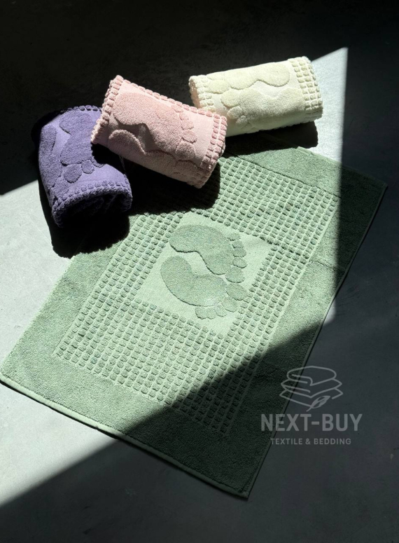Натуральний килимок-рушник для ніг Febo Ayak paspas green 50x70