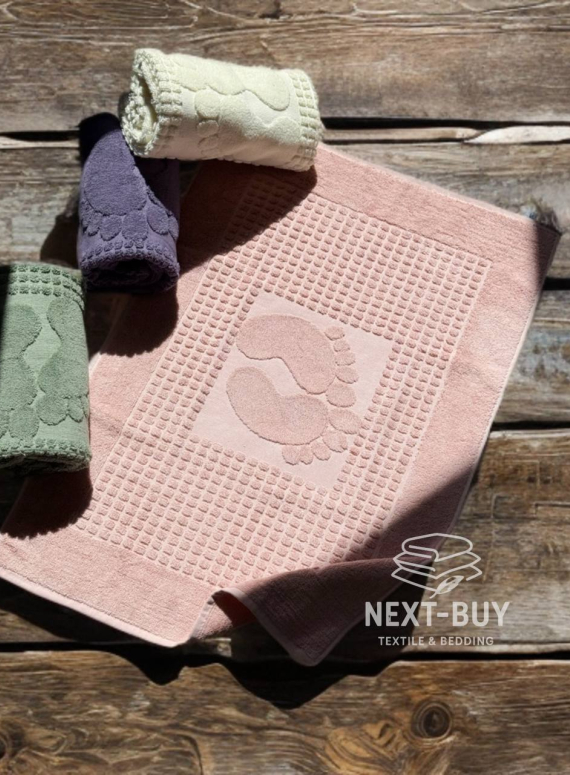 Натуральний килимок-рушник для ніг Febo Ayak paspas pink 50x70
