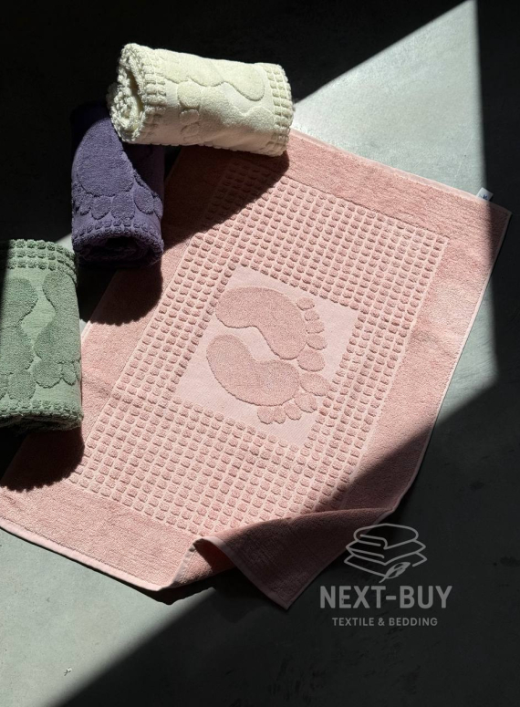 Натуральний килимок-рушник для ніг Febo Ayak paspas pink 50x70