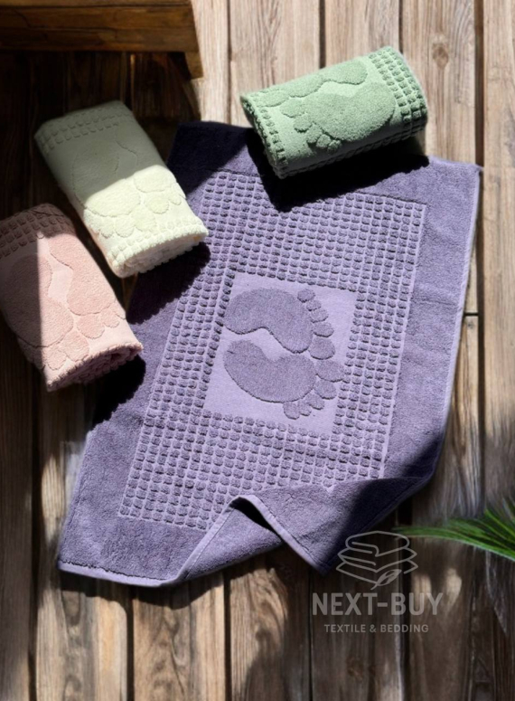 Натуральний килимок-рушник для ніг Febo Ayak paspas leylac 50x70