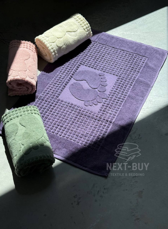 Натуральний килимок-рушник для ніг Febo Ayak paspas leylac 50x70