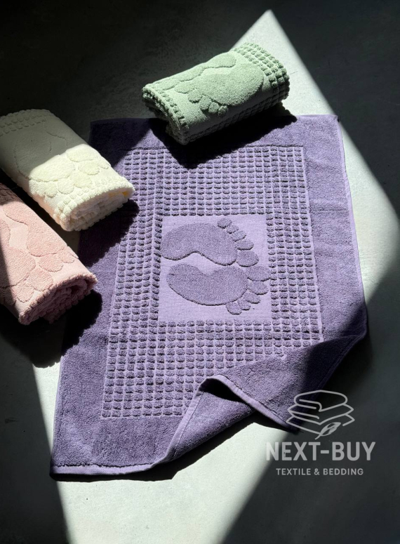 Натуральний килимок-рушник для ніг Febo Ayak paspas leylac 50x70