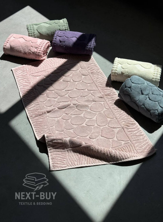 Натуральний килимок-рушник для ніг Febo Paspas rose 50x85