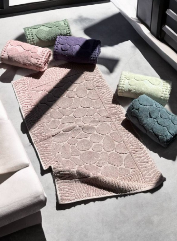 Натуральний килимок-рушник для ніг Febo Paspas rose 50x85