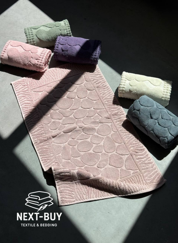 Натуральний килимок-рушник для ніг Febo Paspas rose 50x85