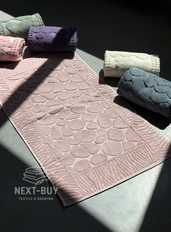 Натуральний килимок-рушник для ніг Febo Paspas rose 50x85