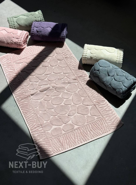 Натуральний килимок-рушник для ніг Febo Paspas rose 50x85