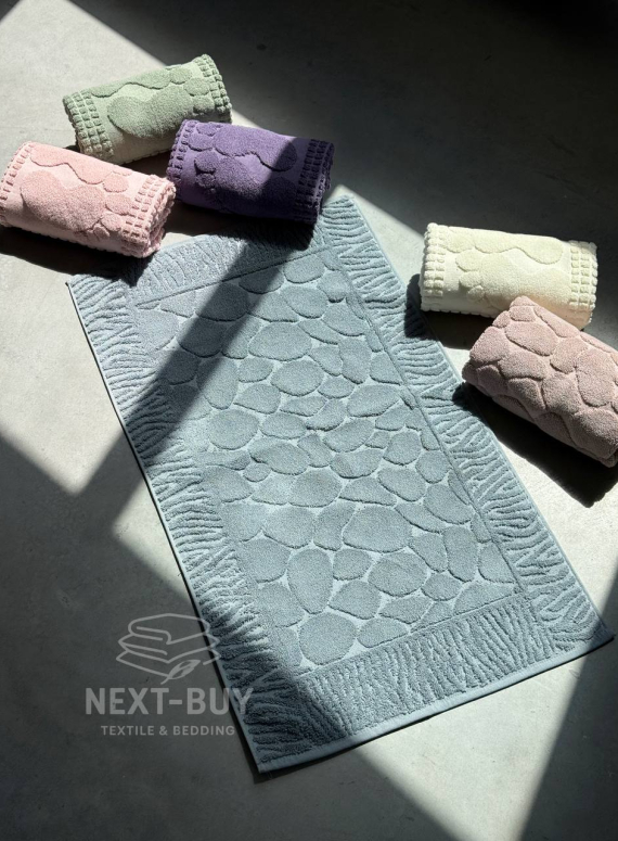 Натуральний килимок-рушник для ніг Febo Paspas gri 50x85