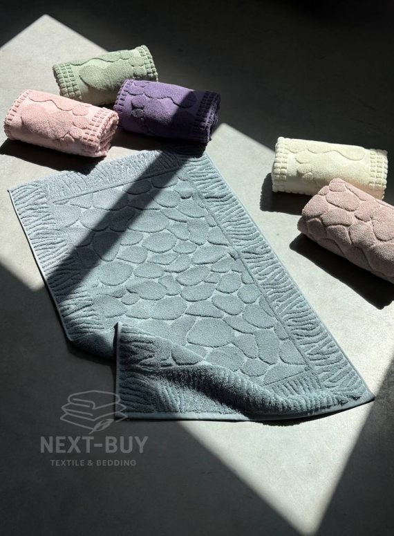 Натуральний килимок-рушник для ніг Febo Paspas gri 50x85