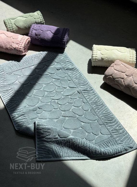 Натуральний килимок-рушник для ніг Febo Paspas gri 50x85