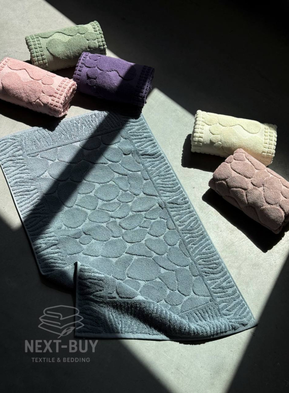 Натуральний килимок-рушник для ніг Febo Paspas gri 50x85