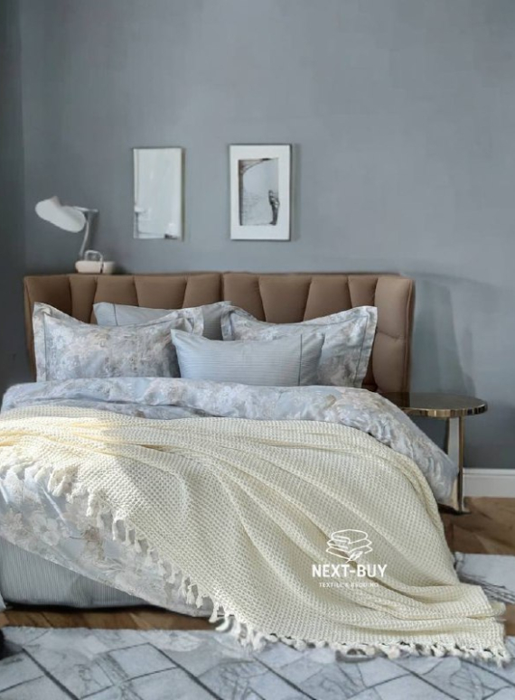 Постільна білизна Maison D'or Lily grey євро 200х220 тенсел