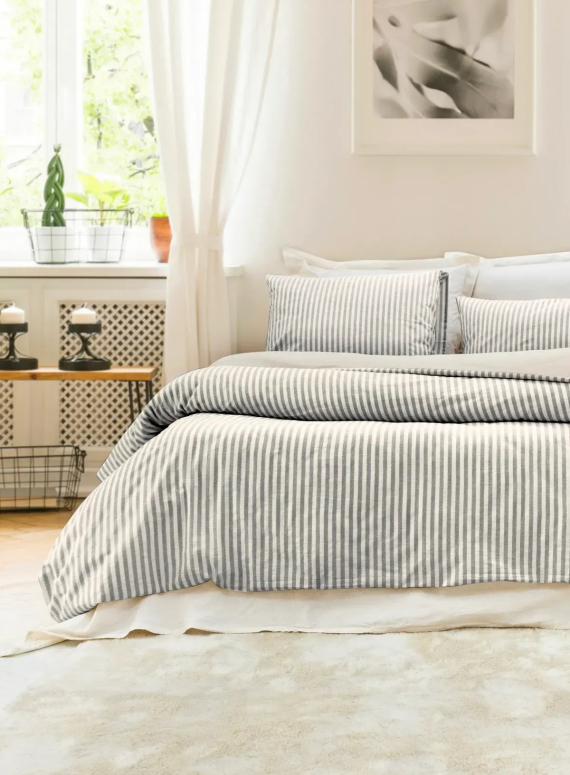 Постільна білизна Saheser Nives antracite євро 200х220